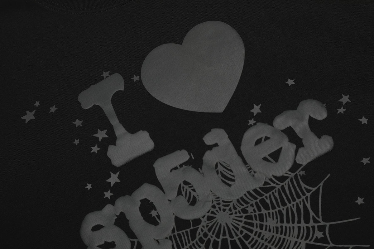 Sp5der Heart Web Graphic T-Shirt ¡ª detail