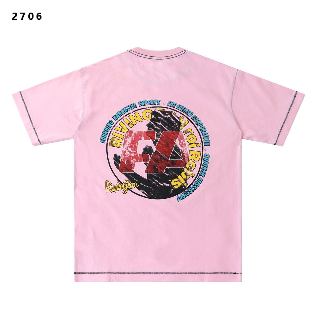 RRR123 CVA Washed Pink Graphic T-Shirt ¡ª back