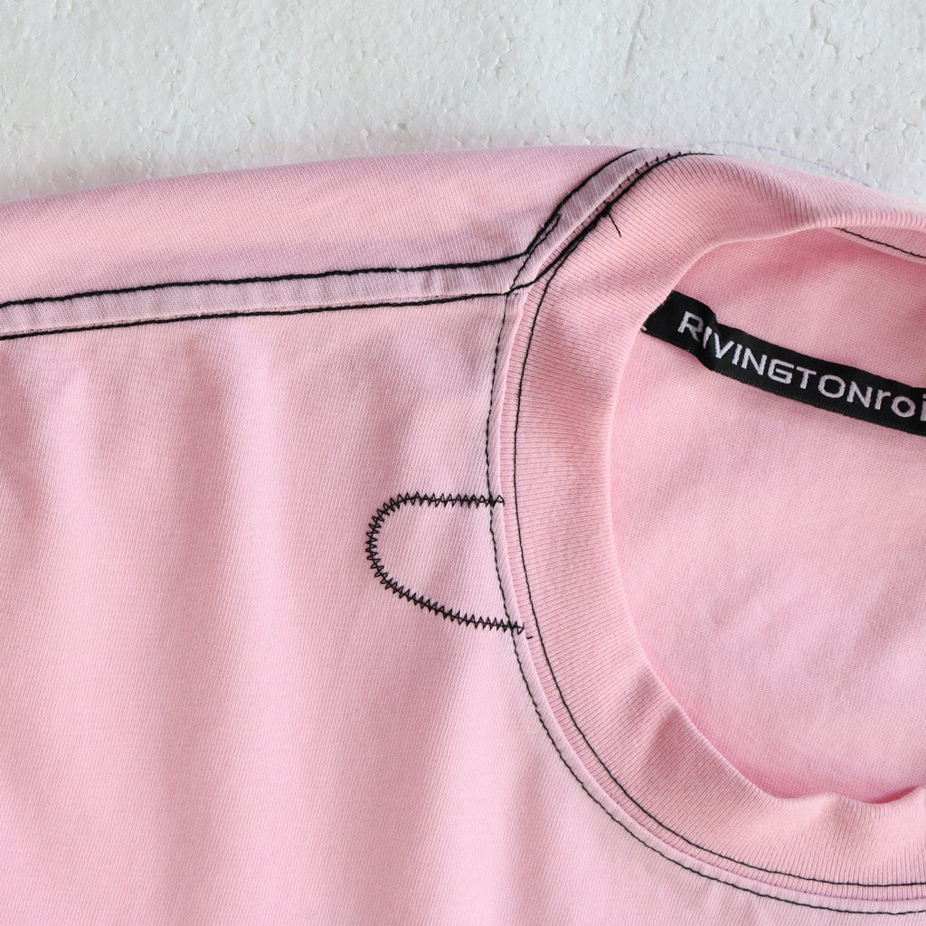 RRR123 CVA Washed Pink Graphic T-Shirt ¡ª neck_label