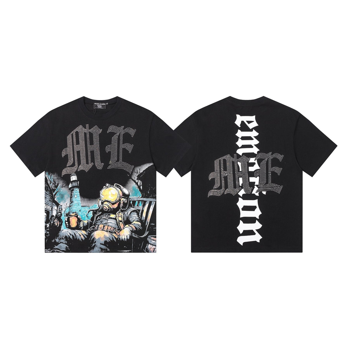 MIXED EMOTION Rhinestone-Style Graphic T-Shirt ¡ª front