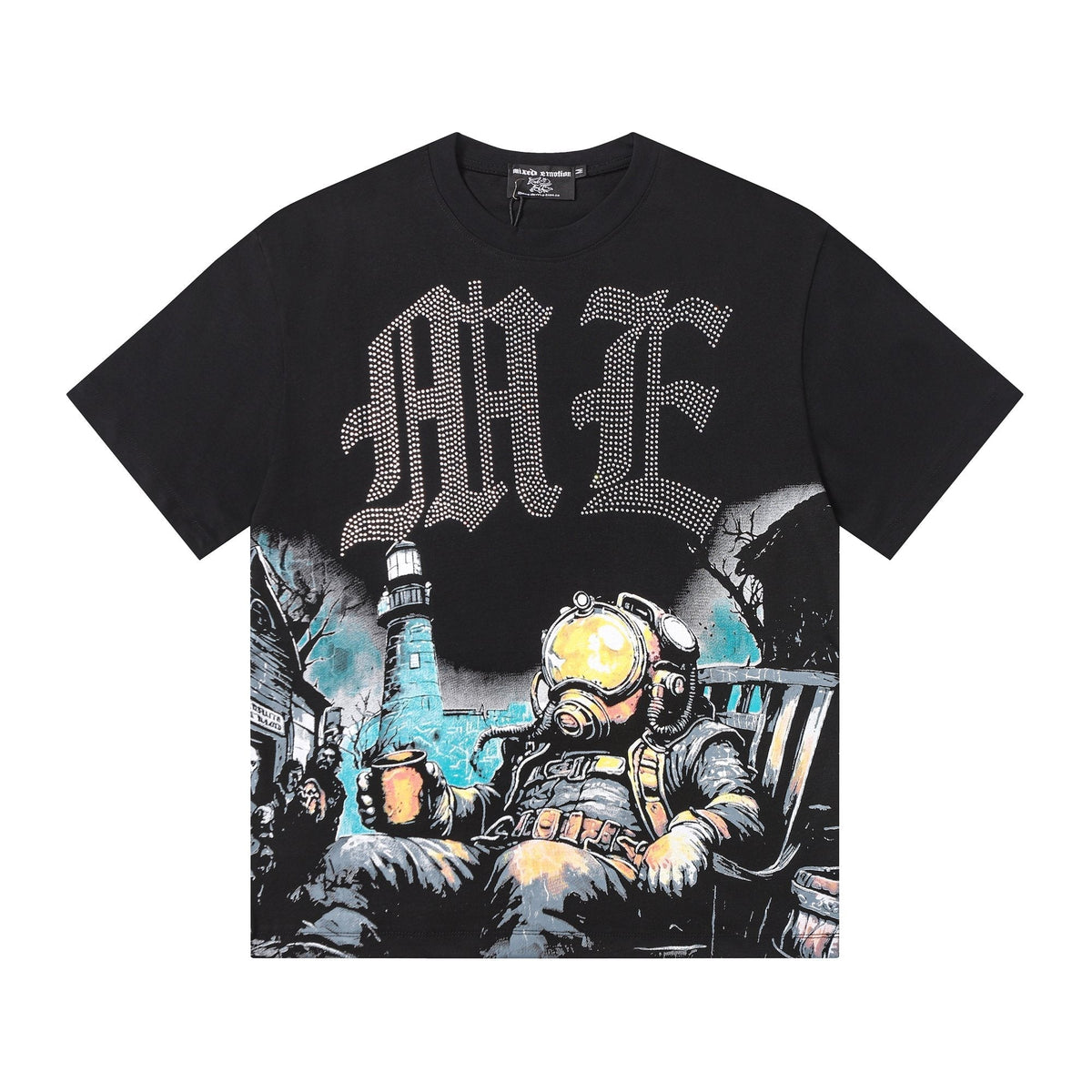 MIXED EMOTION Rhinestone-Style Graphic T-Shirt ¡ª hero