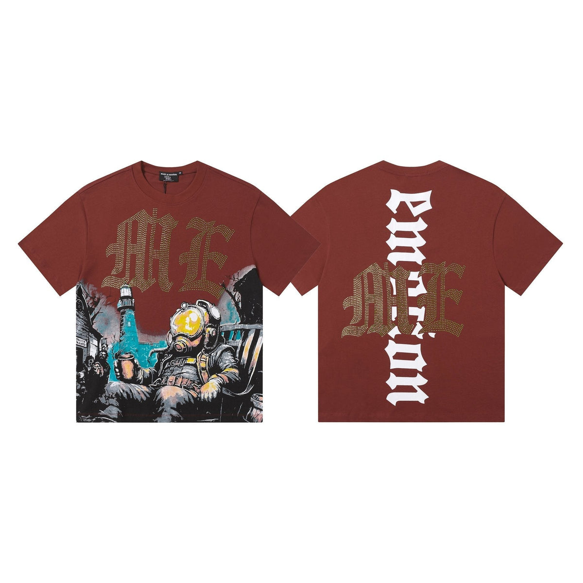 MIXED EMOTION Rhinestone-Style Graphic T-Shirt ¡ª front