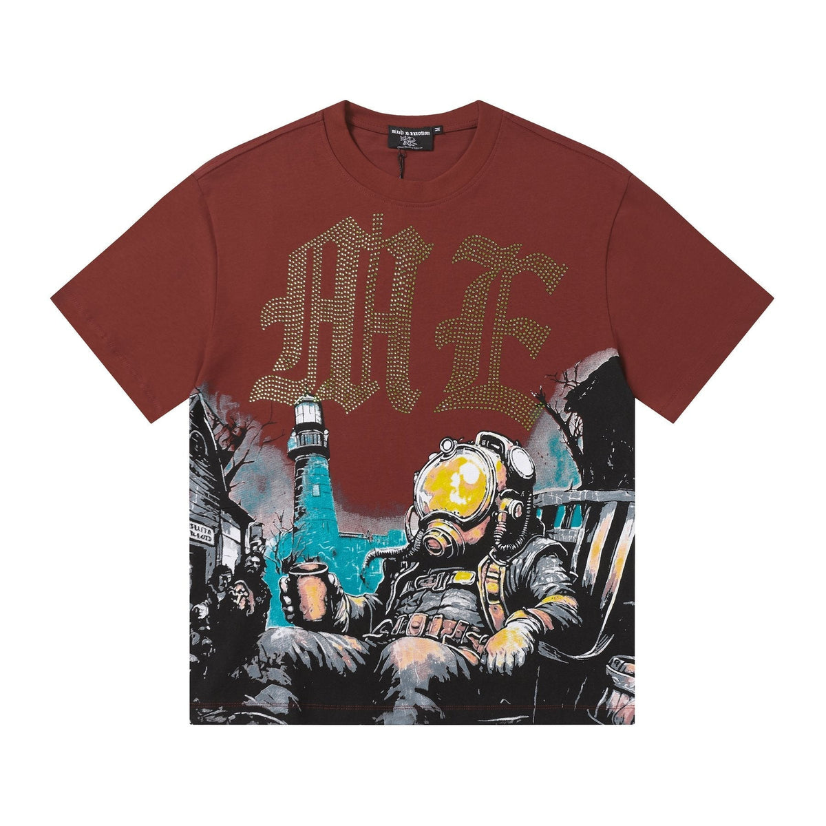 MIXED EMOTION Rhinestone-Style Graphic T-Shirt ¡ª front