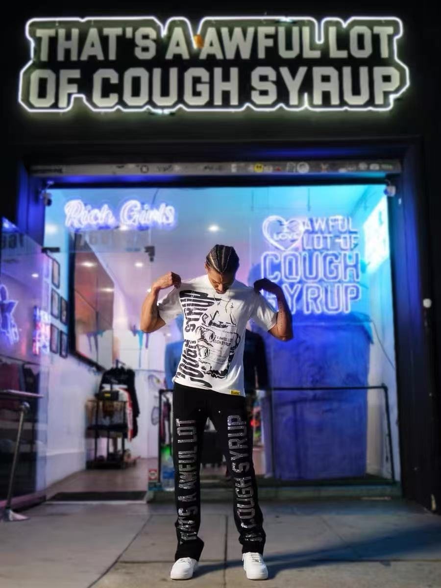 THAT'S A AWFUL LOT OF COUGH SYRUP Graphic Short-Sleeve T-Shirt ¡ª context