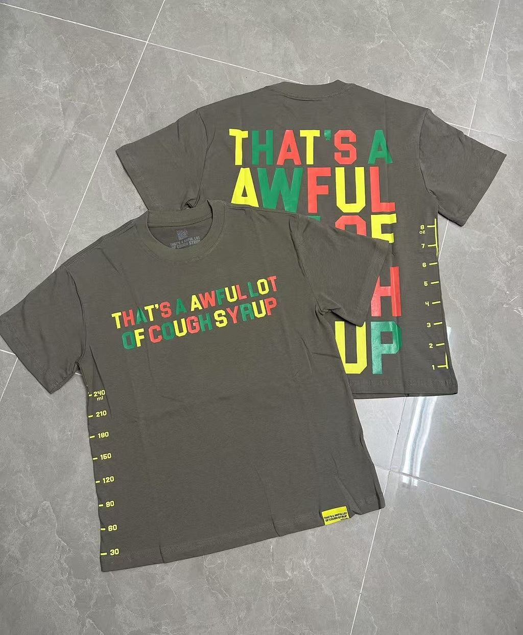 THAT'S A AWFUL LOT OF COUGH SYRUP Bottle Graphic T-Shirt ¡ª context