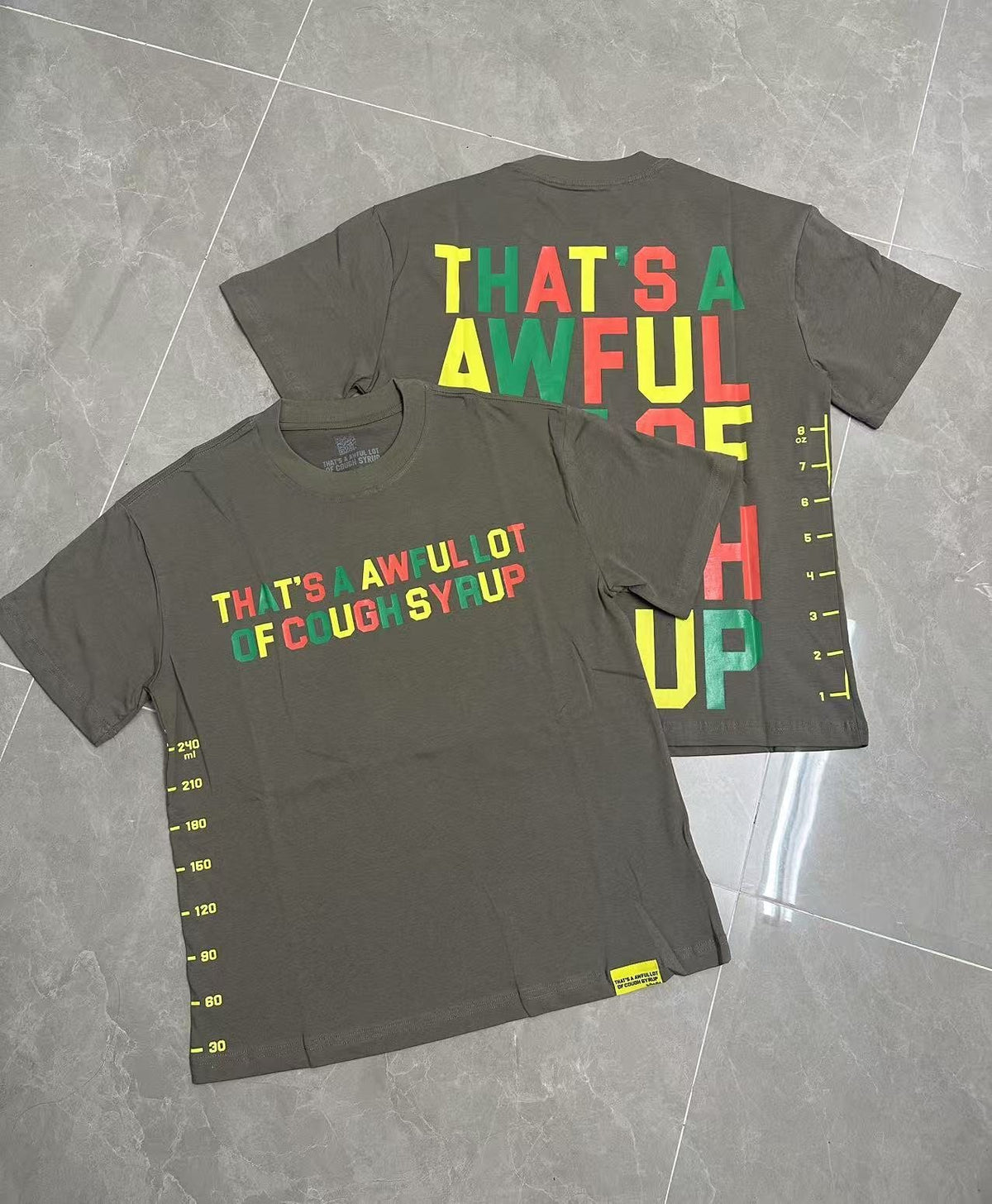 THAT'S A AWFUL LOT OF COUGH SYRUP Bottle Graphic T-Shirt ¡ª context