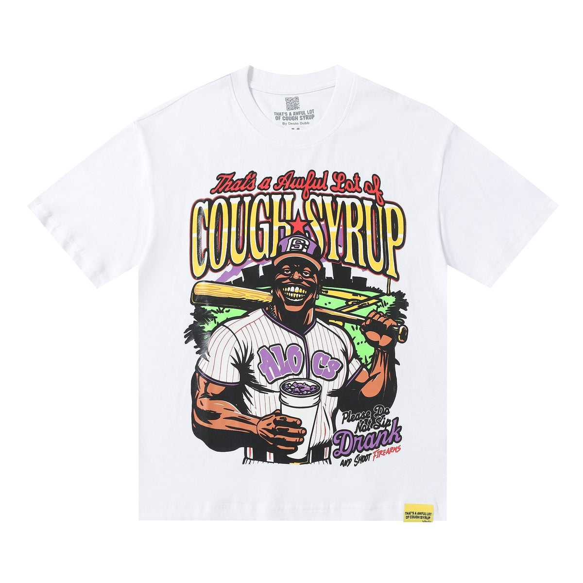THAT'S A AWFUL LOT OF COUGH SYRUP Baseball Graphic T-Shirt ¡ª front