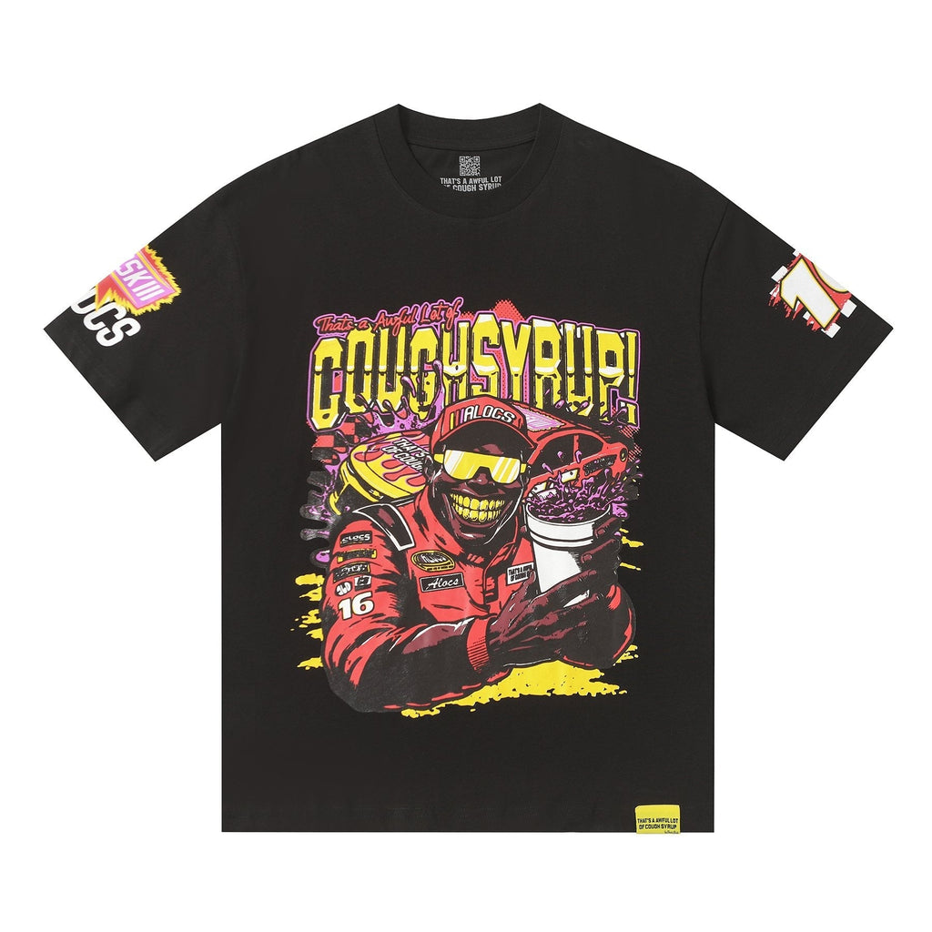 THAT'S A AWFUL LOT OF COUGH SYRUP Racing Graphic Short-Sleeve T-Shirt ¡ª hero