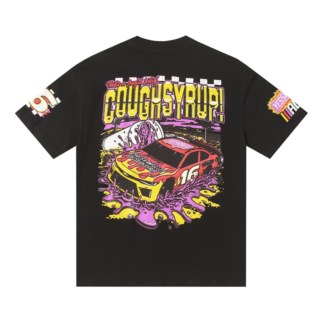 THAT'S A AWFUL LOT OF COUGH SYRUP Racing Graphic Short-Sleeve T-Shirt ¡ª back