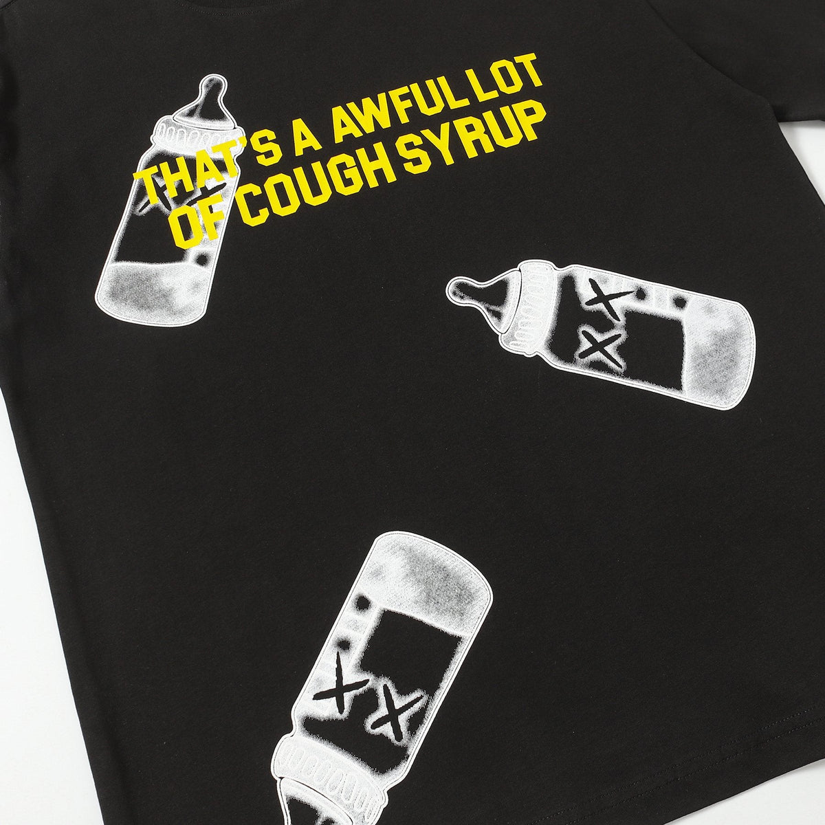 THAT'S A AWFUL LOT OF COUGH SYRUP Front & Back Graphic T-Shirt ¡ª detail