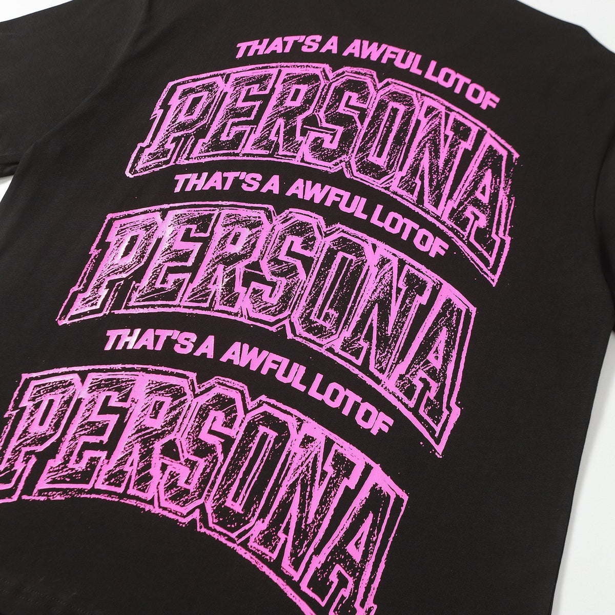 THAT'S A AWFUL LOT OF COUGH SYRUP Persona Graphic Short-Sleeve T-Shirt ¡ª detail