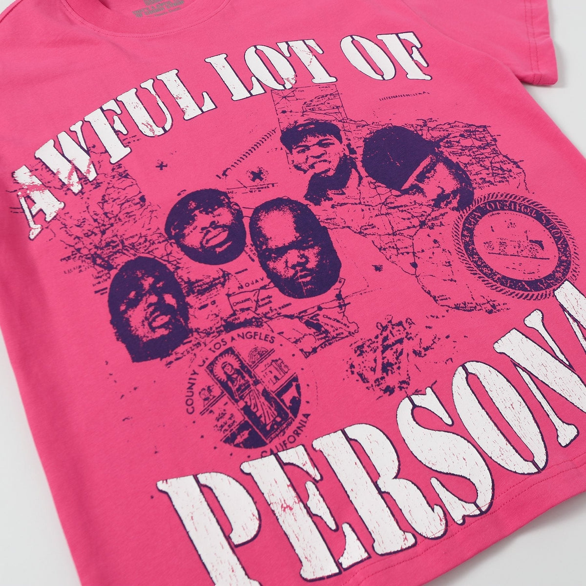 THAT'S A AWFUL LOT OF COUGH SYRUP Pink Front & Back Graphic T-Shirt ¡ª detail