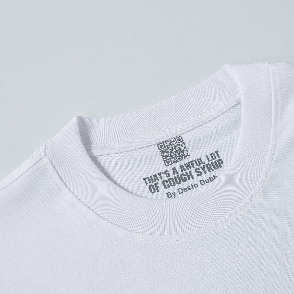 THAT'S A AWFUL LOT OF COUGH SYRUP Bottle Graphic Short-Sleeve T-Shirt ¡ª neck_label