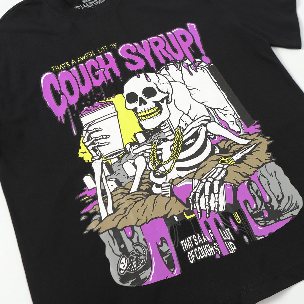 THAT'S A AWFUL LOT OF COUGH SYRUP Skeleton Graphic T-Shirt ¡ª detail