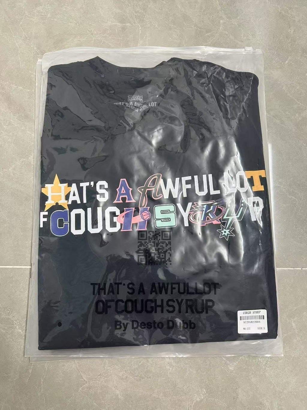 THAT'S A AWFUL LOT OF COUGH SYRUP Front & Back Graphic T-Shirt ¡ª hang_tag