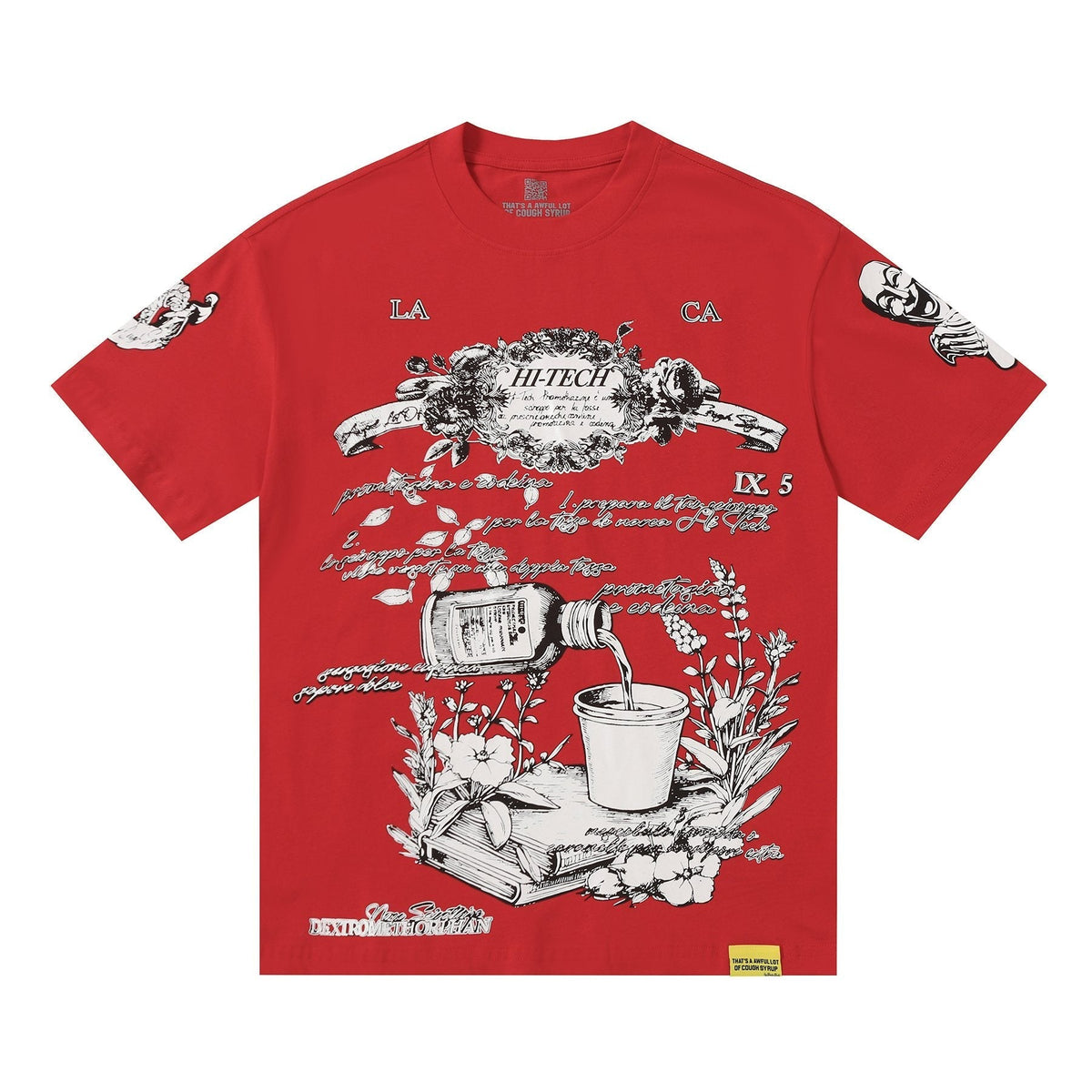 THAT'S A AWFUL LOT OF COUGH SYRUP Bottle Graphic T-Shirt ¡ª front