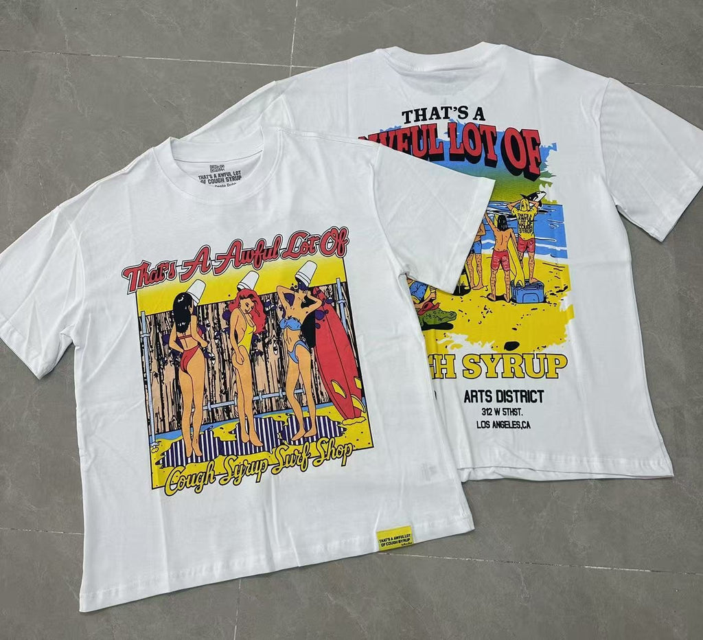 THAT'S A AWFUL LOT OF COUGH SYRUP Surf Graphic Short-Sleeve T-Shirt ¡ª context