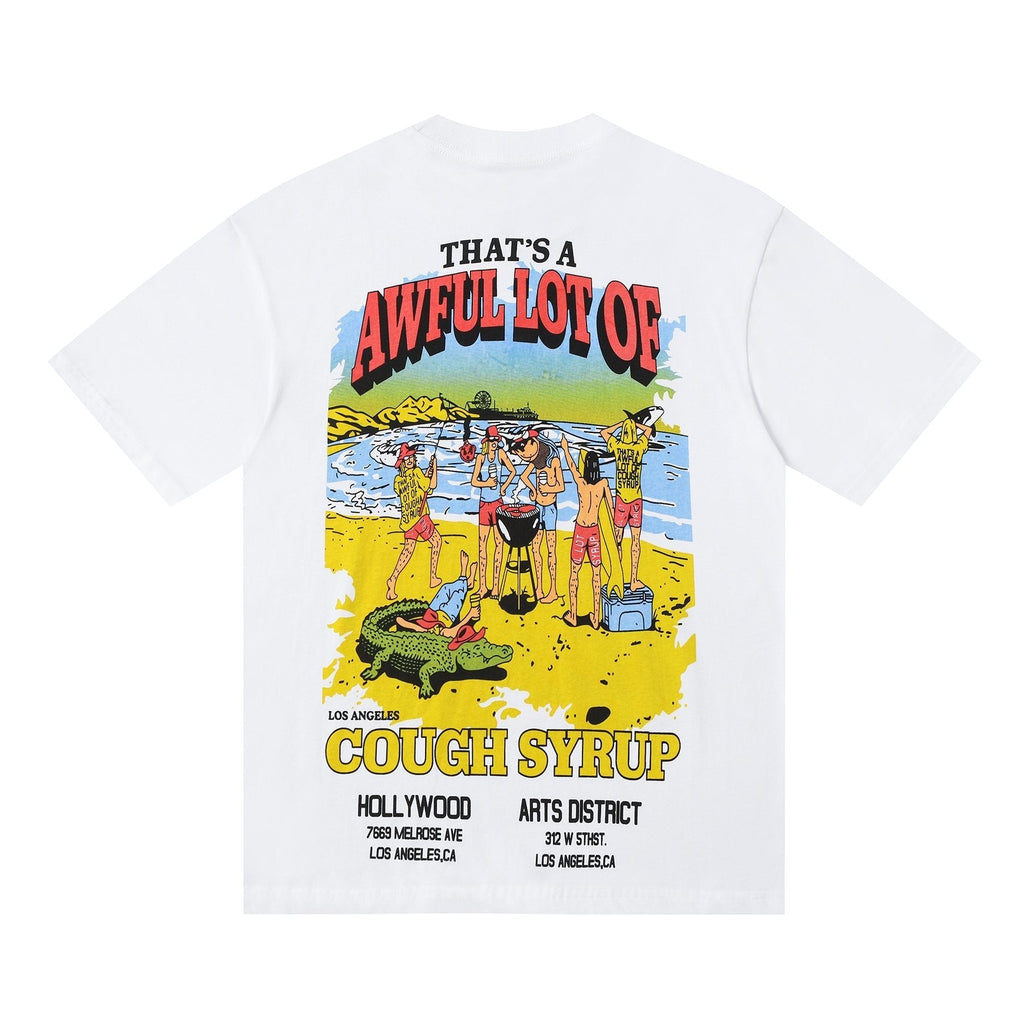 THAT'S A AWFUL LOT OF COUGH SYRUP Surf Graphic Short-Sleeve T-Shirt ¡ª back