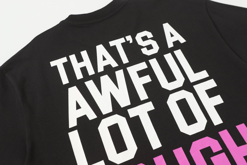 THAT'S A AWFUL LOT OF COUGH SYRUP Front & Back Graphic Short-Sleeve T-Shirt ¡ª detail
