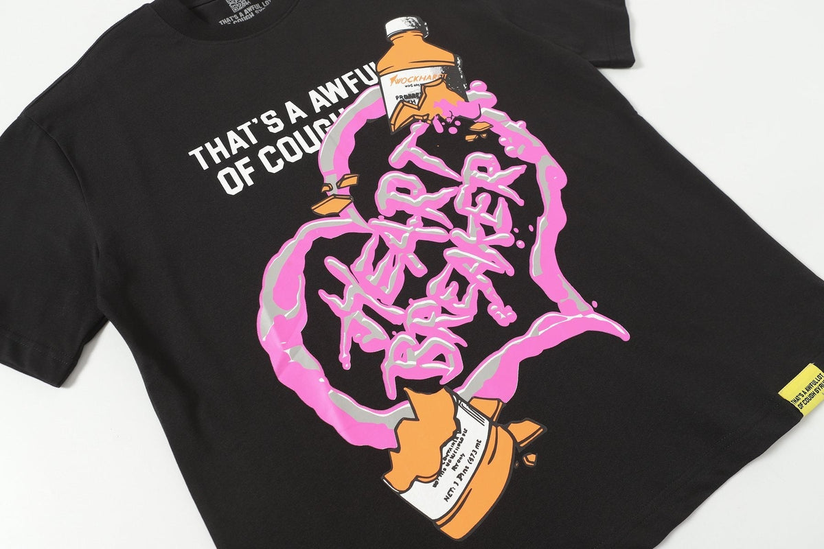 THAT'S A AWFUL LOT OF COUGH SYRUP Front & Back Graphic Short-Sleeve T-Shirt ¡ª front