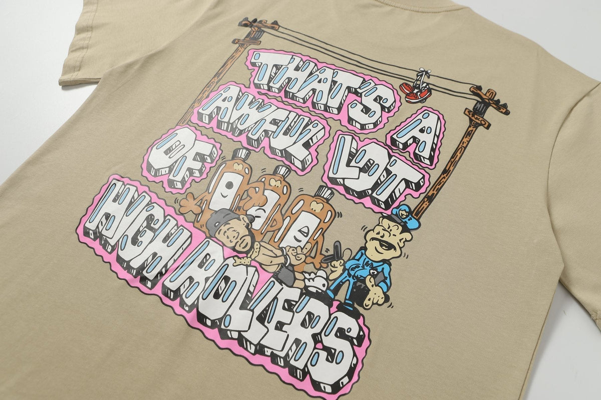 THAT'S A AWFUL LOT OF COUGH SYRUP Khaki Casino Dice Graphic T-Shirt ¡ª detail