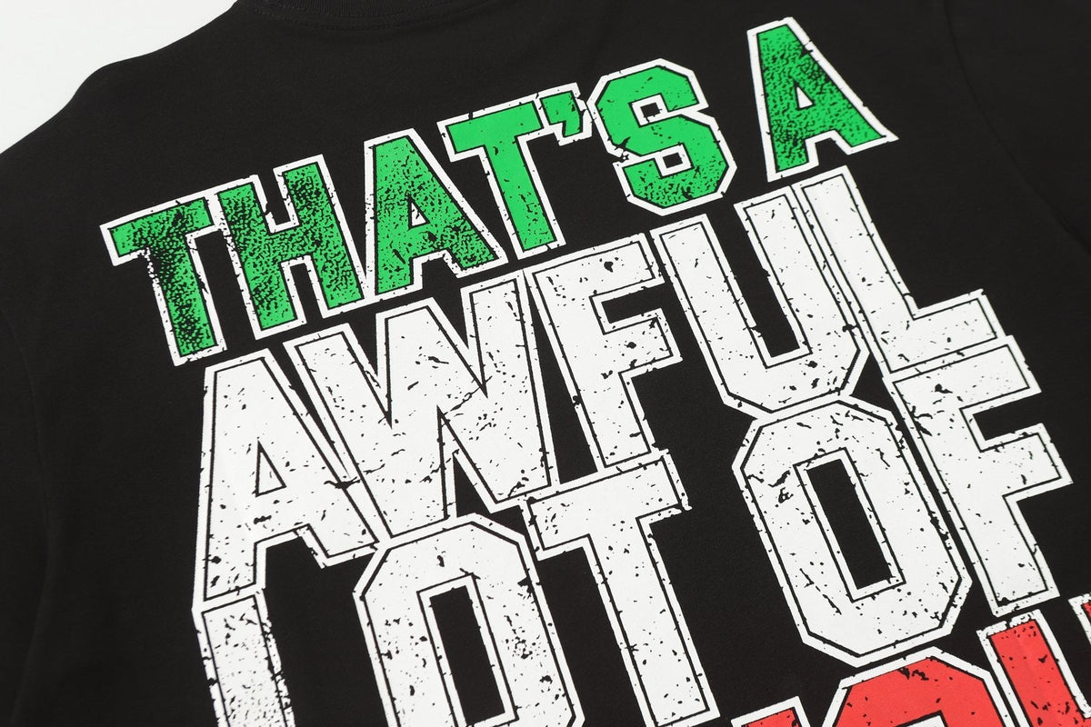 THAT'S A AWFUL LOT OF COUGH SYRUP Front & Back Graphic T-Shirt ¡ª detail
