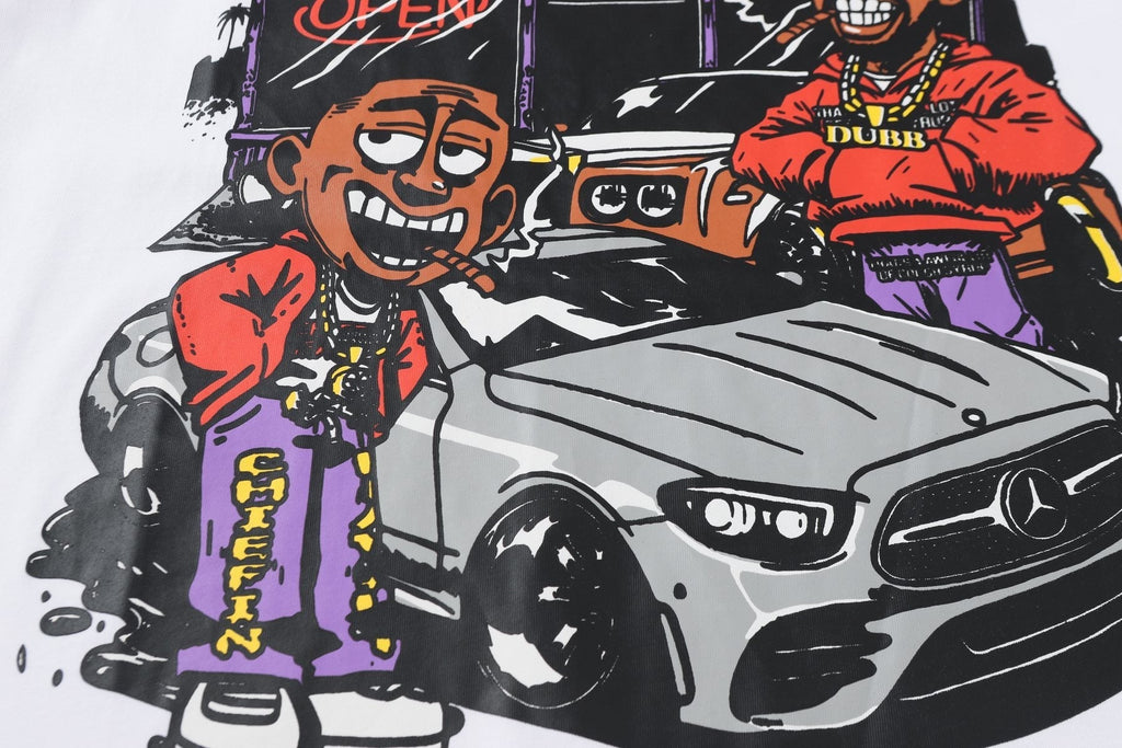 THAT'S A AWFUL LOT OF COUGH SYRUP Cartoon Car Short-Sleeve T-Shirt ¡ª detail