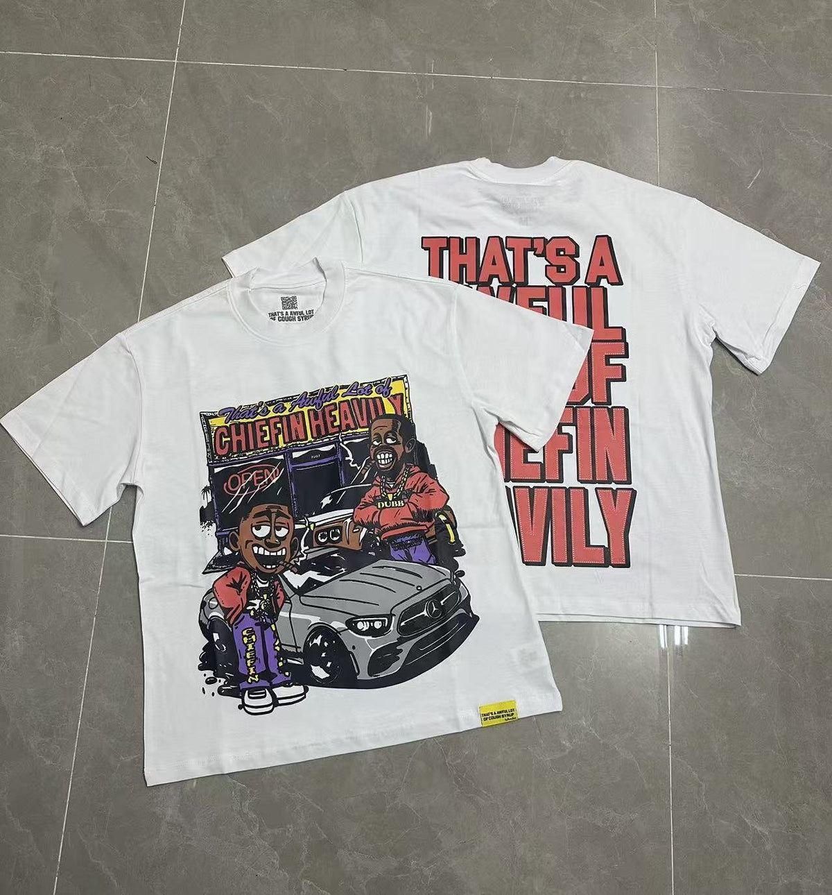 THAT'S A AWFUL LOT OF COUGH SYRUP Cartoon Car Short-Sleeve T-Shirt ¡ª context