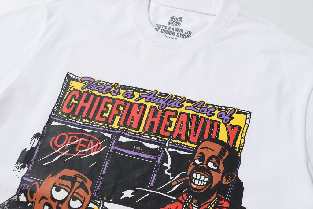 THAT'S A AWFUL LOT OF COUGH SYRUP Cartoon Car Short-Sleeve T-Shirt ¡ª detail
