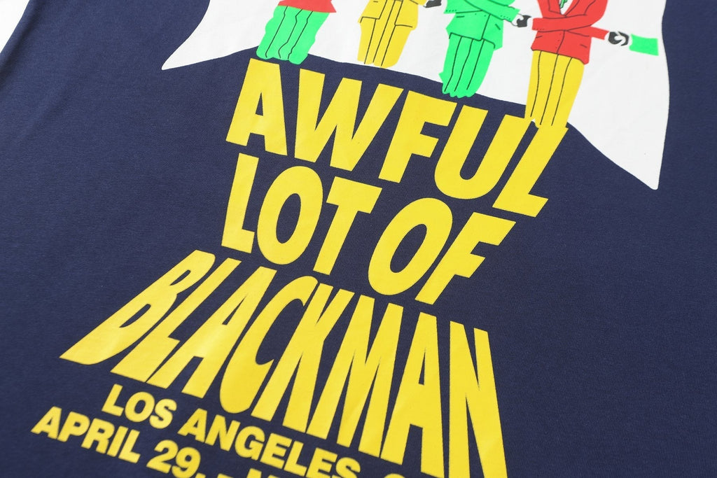 THAT'S A AWFUL LOT OF COUGH SYRUP Navy Graphic Short-Sleeve T-Shirt ¡ª detail