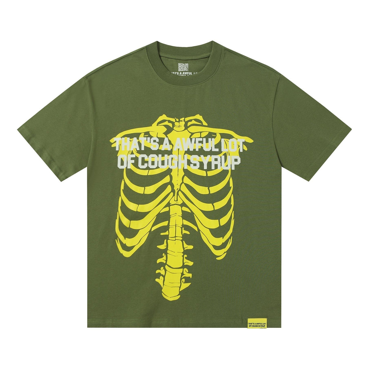 THAT'S A AWFUL LOT OF COUGH SYRUP Ribcage Graphic T-Shirt ¡ª front