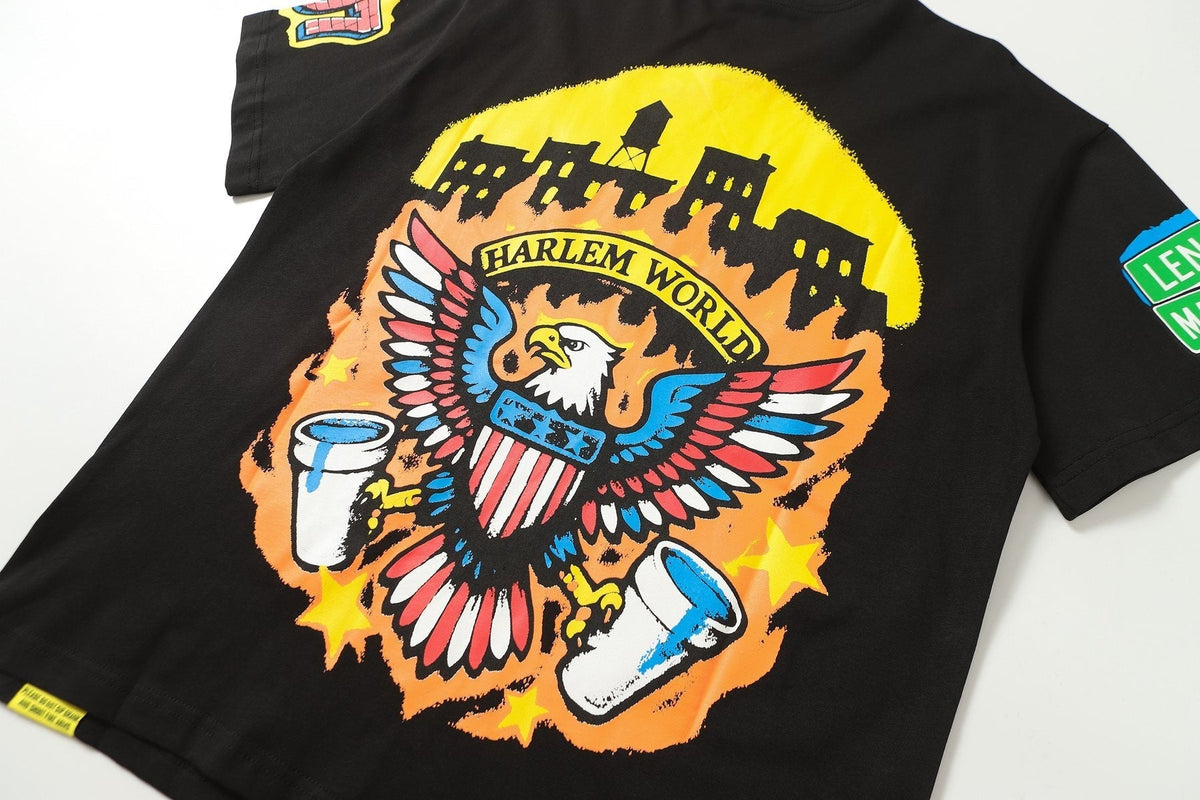 THAT'S A AWFUL LOT OF COUGH SYRUP Harlem Eagle Graphic T-Shirt ¡ª detail