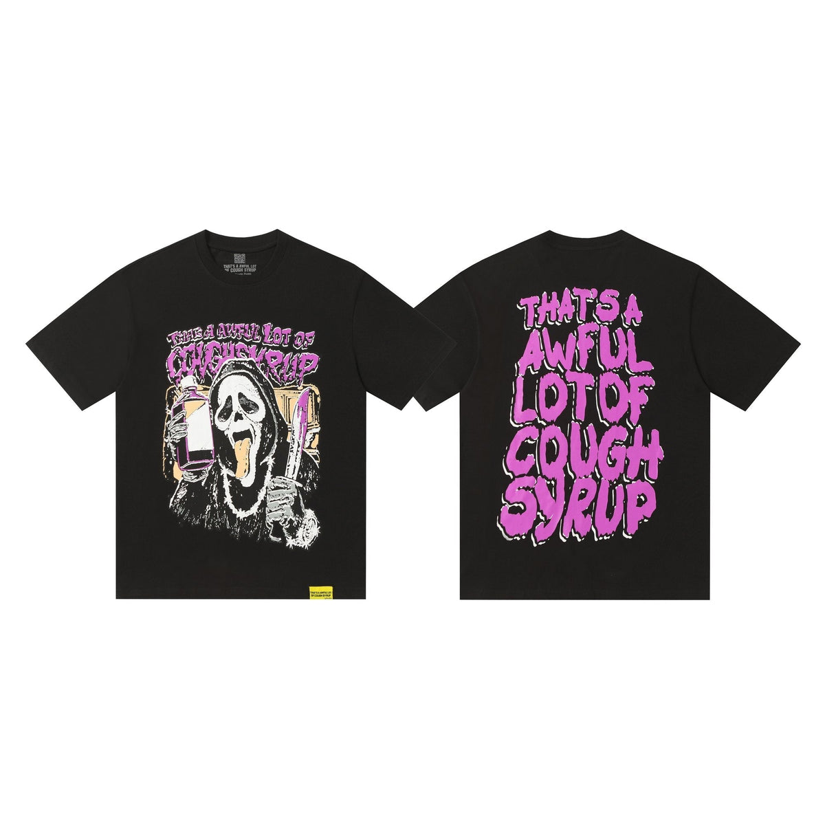 THAT'S A AWFUL LOT OF COUGH SYRUP Black Front & Back Graphic T-Shirt ¡ª hero
