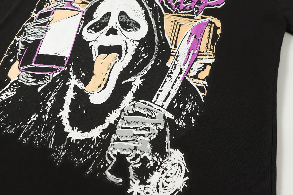 THAT'S A AWFUL LOT OF COUGH SYRUP Black Front & Back Graphic T-Shirt ¡ª detail