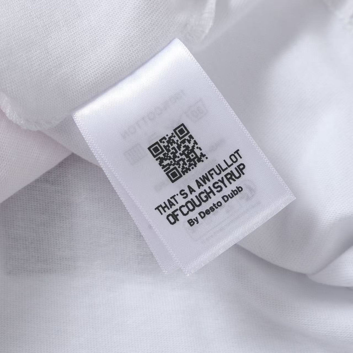THAT'S A AWFUL LOT OF COUGH SYRUP Front & Back Graphic Short-Sleeve T-Shirt ¡ª neck_label