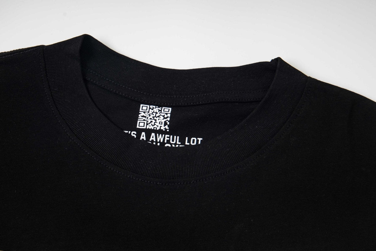 THAT'S A AWFUL LOT OF COUGH SYRUP Front & Back Graphic Short-Sleeve T-Shirt ¡ª neck_label