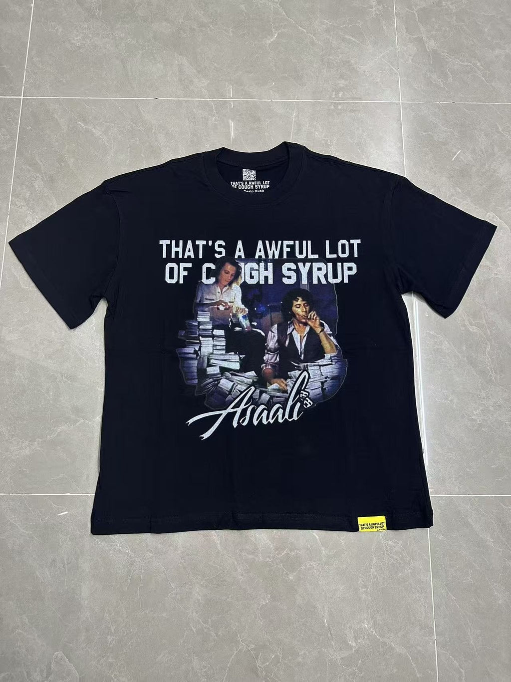 THAT'S A AWFUL LOT OF COUGH SYRUP Front & Back Graphic Short-Sleeve T-Shirt ¡ª front