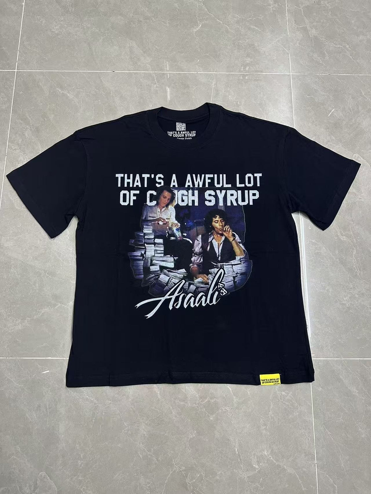 THAT'S A AWFUL LOT OF COUGH SYRUP Front & Back Graphic Short-Sleeve T-Shirt ¡ª front