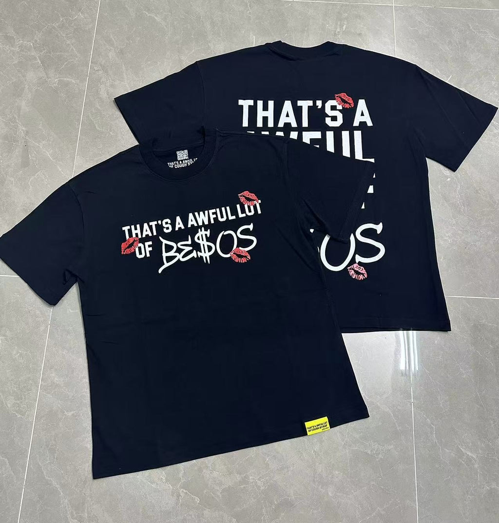 THAT'S A AWFUL LOT OF COUGH SYRUP Black Graphic Short-Sleeve T-Shirt ¡ª context