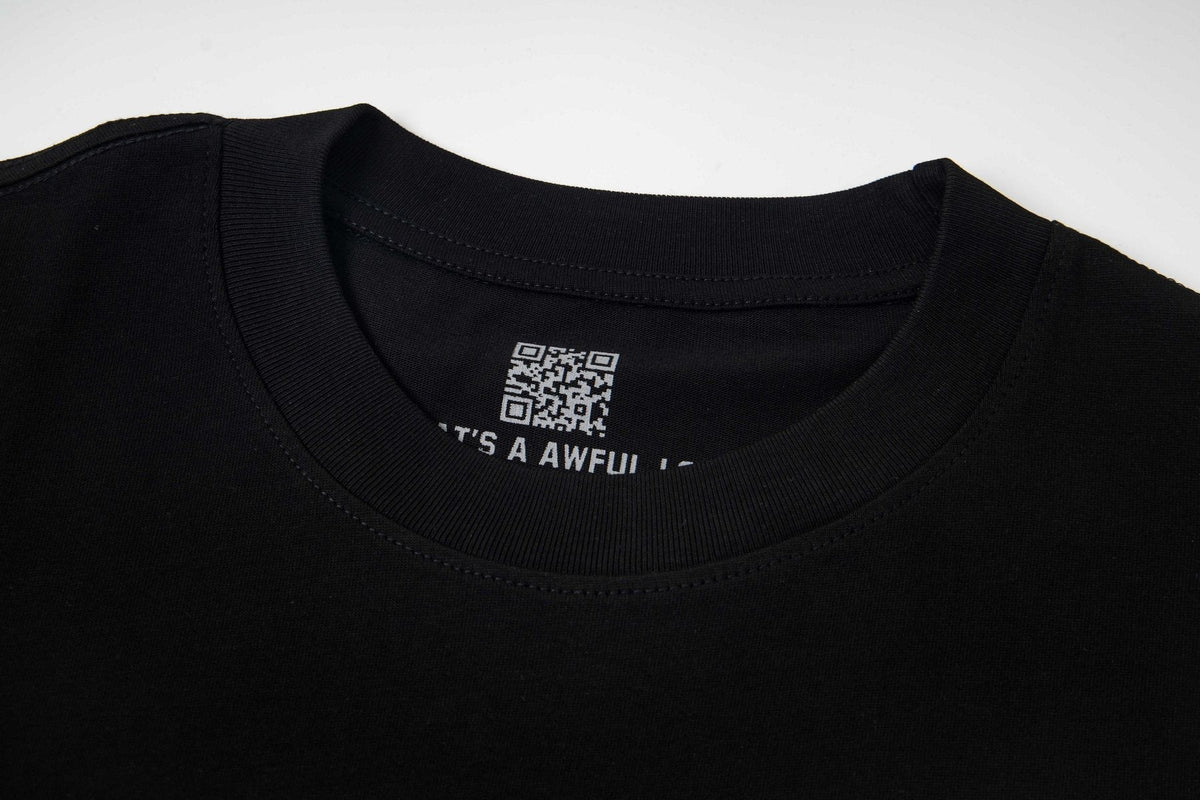 THAT'S A AWFUL LOT OF COUGH SYRUP Front & Back Graphic T-Shirt ¡ª neck_label