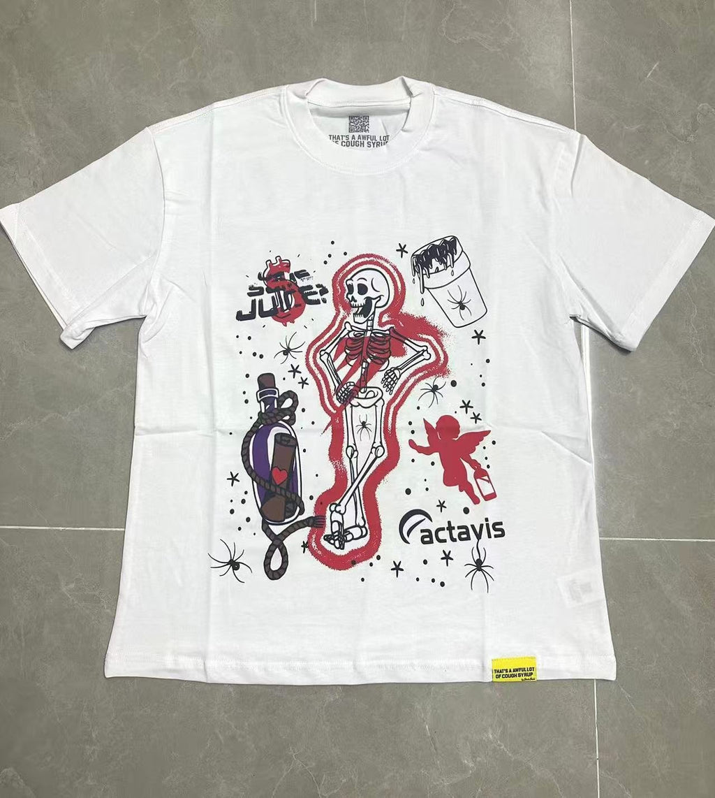 THAT'S A AWFUL LOT OF COUGH SYRUP Skeleton Graphic T-Shirt ¡ª front