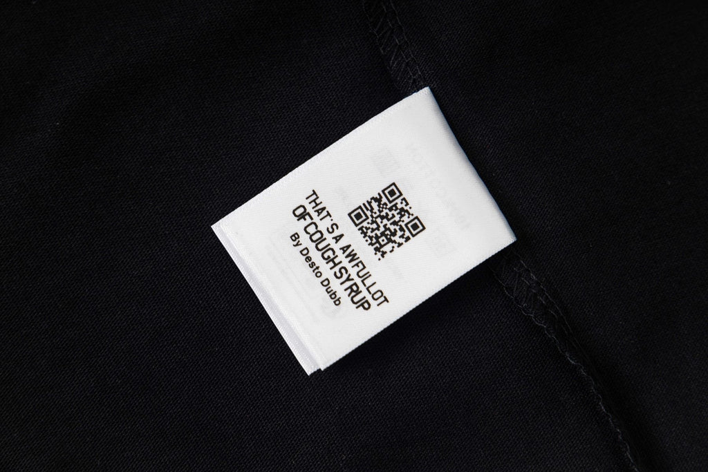 THAT'S A AWFUL LOT OF COUGH SYRUP PO UP Flame Graphic Short-Sleeve T-Shirt ¡ª neck_label