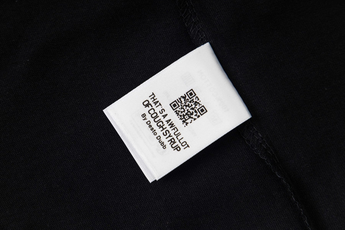 THAT'S A AWFUL LOT OF COUGH SYRUP PO UP Flame Graphic Short-Sleeve T-Shirt ¡ª neck_label