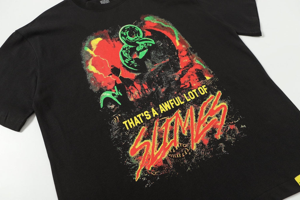 THAT'S A AWFUL LOT OF COUGH SYRUP Astronaut Slime Graphic T-Shirt ¡ª detail