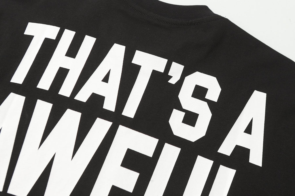 THAT'S A AWFUL LOT OF COUGH SYRUP Front & Back Graphic Short-Sleeve T-Shirt ¡ª detail