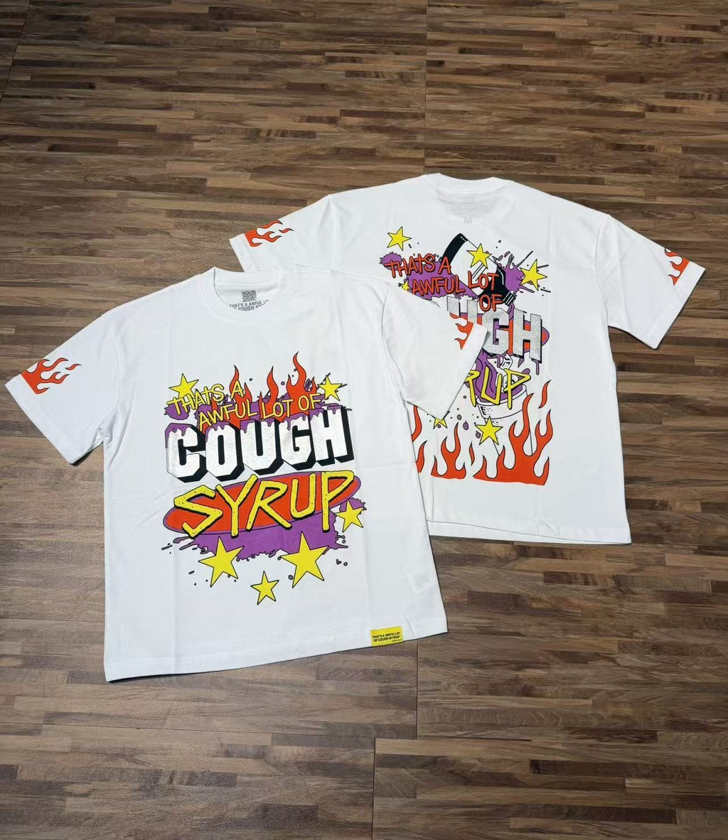 THAT'S A AWFUL LOT OF COUGH SYRUP Flame Graphic Short-Sleeve T-Shirt ¡ª context