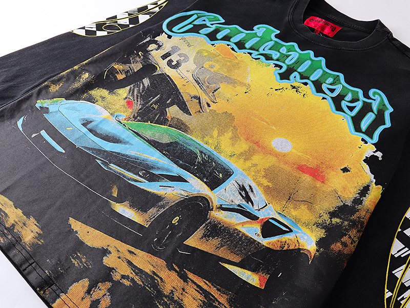 Godspeed Washed Black Car Graphic Long-Sleeve T-Shirt ¡ª detail