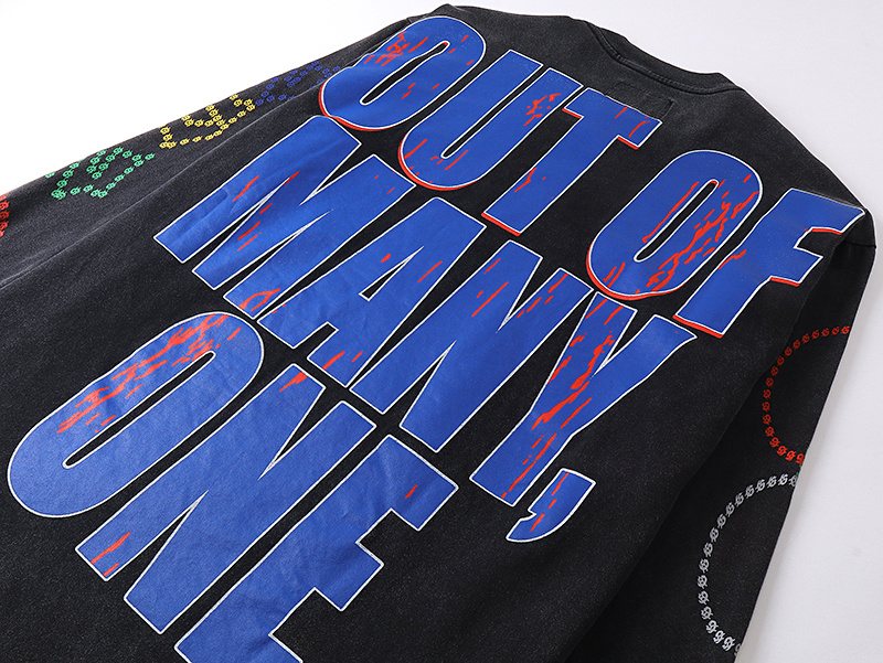 Godspeed Washed Black Graphic Long-Sleeve T-Shirt ¡ª detail