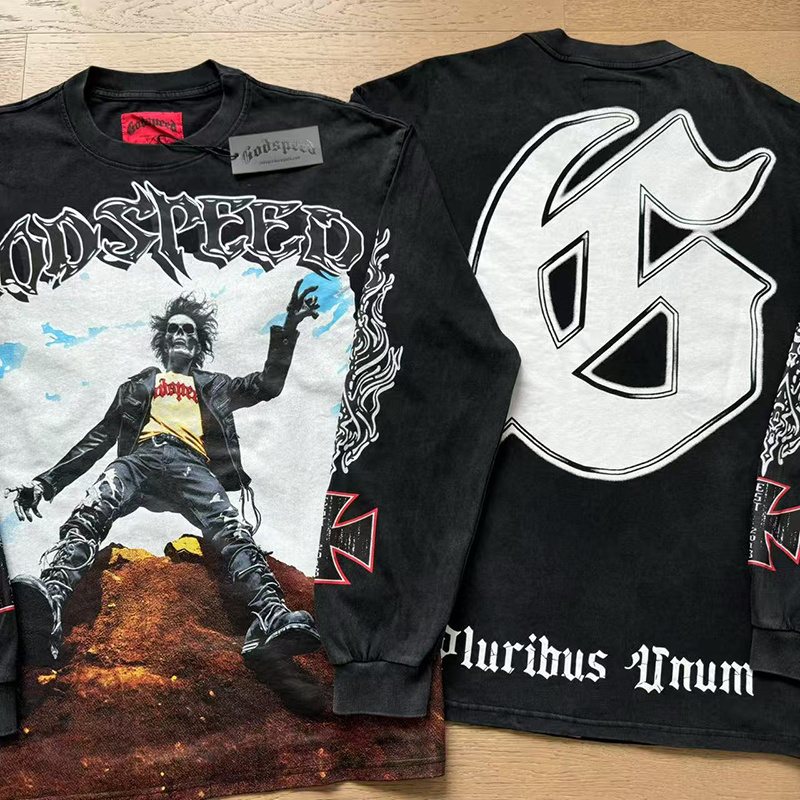 Godspeed E Pluribus Unum Washed Black Long-Sleeve T-Shirt ¡ª context