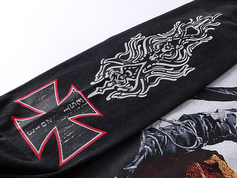Godspeed E Pluribus Unum Washed Black Long-Sleeve T-Shirt ¡ª detail